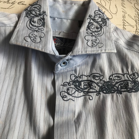 English Laundry Embroidered Dress Shirt - Picture 2 of 7